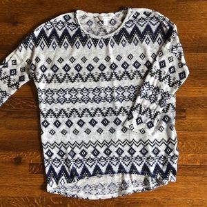 Charming Charlie top with 3/4 length sleeves